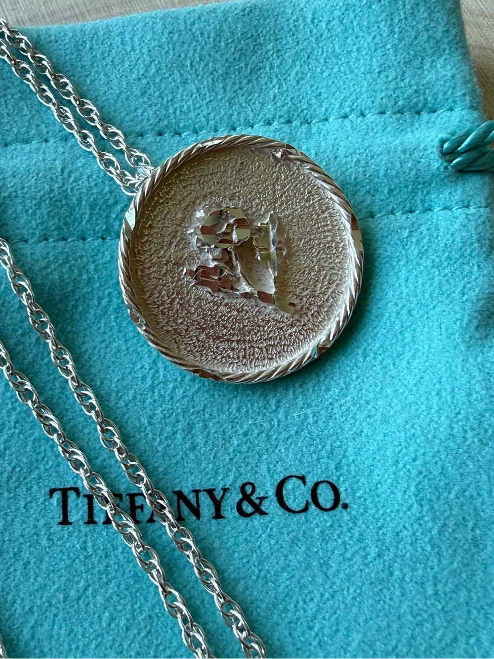 Tiffany & Co. RARE Vintage Flower Pendant Necklace